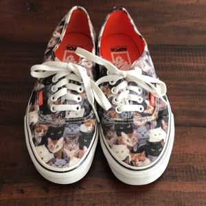 Vans cat print sneakers